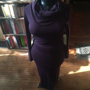 RD style S plum cowl neck Anthropologie tunic dress